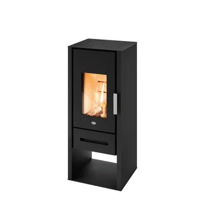 Eva Calòr Stufa a legna ermetica LIVIA 9016044100 finitura nero