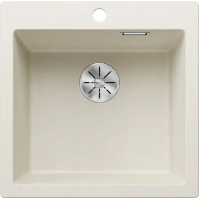 Blanco | Lavello una vasca PLEON 5 1527135 finitura soft white da 51.5x51 cm - Sopratop