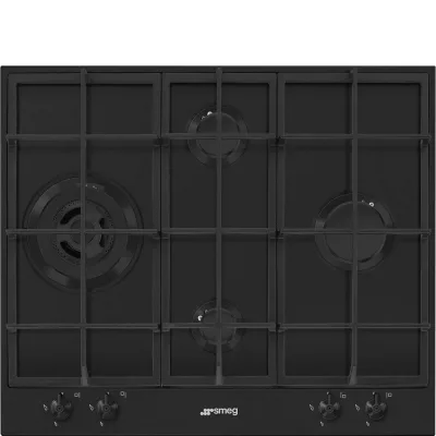 Smeg S Piano cottura a gas PX364LMB finitura inox nero opaco da 60 cm - IN PROMOZIONE FINO AL 6/07