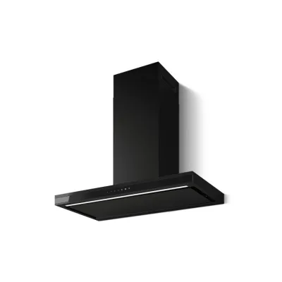 Elica Cappa aspirante a parete ELEMENT @ BLMAT/A/90 PRF0194415 finitura nero/vetro nero da 90 cm
