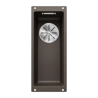 Blanco Lavello a una vasca SUBLINE 160-U Total Black 2523405 finitura caffè da 19x46 cm - Sottotop