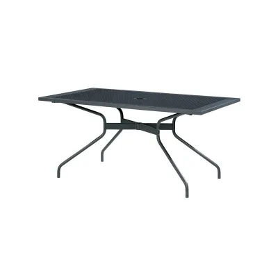 RD Italia Tavolo fisso ESTATE con struttura e piano in acciaio da 120x80 cm