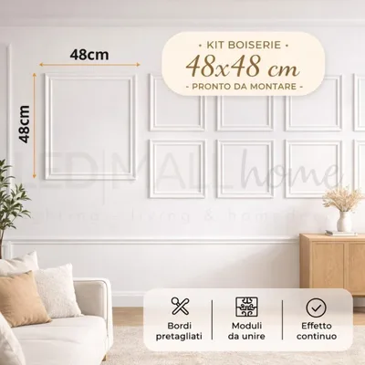 Kit Boiserie LEDMall Home Pronto da Montare con Bordi Pretagliati mod. KUALALUMPUR