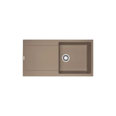 Franke: Lavello una vasca con gocciolatoio Maris MRG 611-L 114.0490.280 finitura fragranite oyster da 97x50 cm