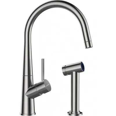 Schock Miscelatore monocomando con doccia separata CONOS PRO 528006EDM finitura acciaio inox massiccio