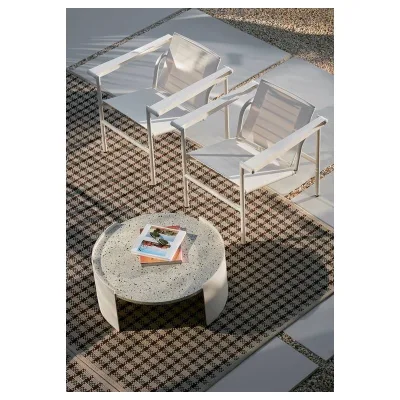 Cassina Poltroncina 1 Fauteuil dossier basculant - UAM con struttura in metallo e seduta in tessuto