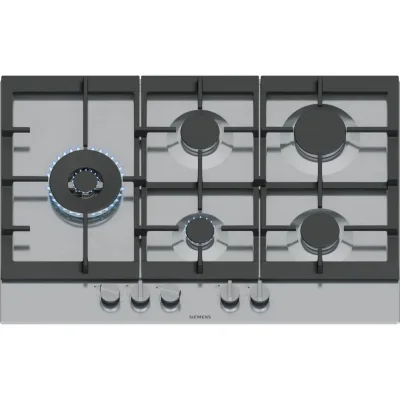 Siemens Piano cottura a gas EC7A5SI90 finitura acciaio inox da 75 cm