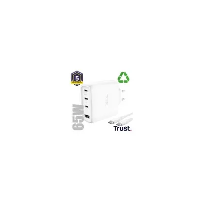 TRUST MAXO 65W 4P GAN CHARGER WHT 26068TRS