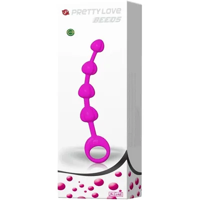 Stimolatore anale Progressivo 4 cuori viola 19 cm silicone per max 2,3 cm