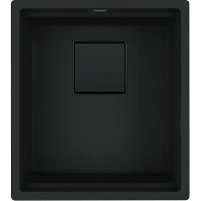 Franke: Lavello una vasca Vasche Sottotop Kubus 2 KNG 110-37 125.0718.448 finitura black matt da 37x42 cm