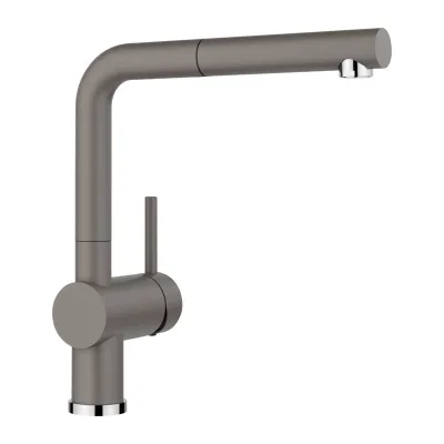Blanco Miscelatore monocomando con doccetta estraibile LINUS-S 1526958 finitura grigio vulcano