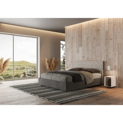 Ityhome Letto matrimoniale Arla in tessuto Era 02 da 160 cm