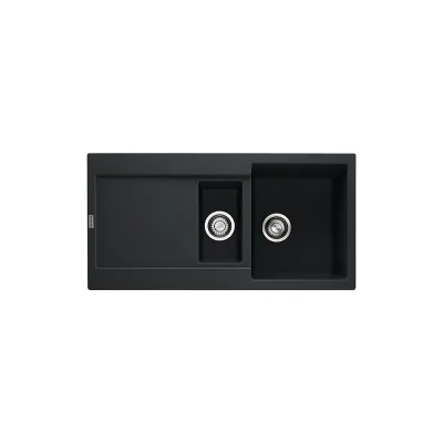 Franke: Lavello una vasca con vaschetta e gocciolatoio Maris MRG 651 114.0157.500 fragranite nero da 97x50 cm