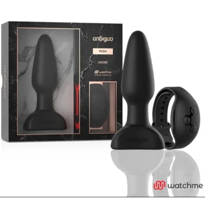 Premium Anal Plug Push Spinta Pulsante Andrè telecomando nero 13,2 cm anale