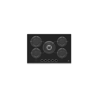 PRONTA CONSEGNA - Master Kitchen Piano cottura a gas GMK 755TC T SP BK in cristallo temperato nero da 75 cm