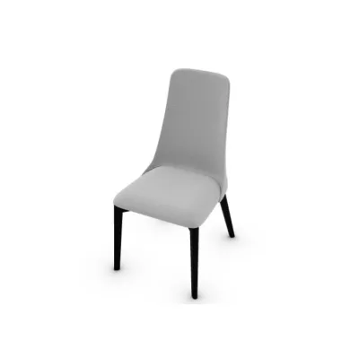 Calligaris OUTLET Sedia Etoile CS1423 con struttura in faggio P132 grafite e seduta in tessuto A03 Denver corda