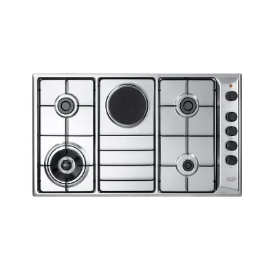 De Longhi Piano cottura a gas FLA 49 RD in acciaio inox da 86 cm