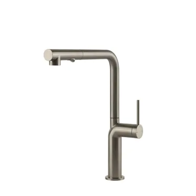 Gessi Miscelatore monocomando con doccetta estraibile Stelo Collection 60311 149 finitura Finox - IN PROMOZIONE FINO AL 6/07