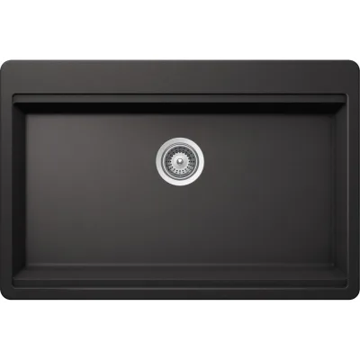 PRONTA CONSEGNA - Schock Lavello una vasca CHELSEA N100XL CHLN100XL13 finitura nero assoluto da 83.8x55.9 cm