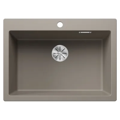 Blanco Lavello a una vasca PLEON 8 Satin Gold 3523050 finitura tartufo da 70x51 cm - Sopratop