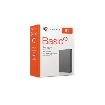 Disco rigido esterno Seagate Basic da 5 TB, 2,5", USB 3.2 Gen 1, colore argento STJL5000400