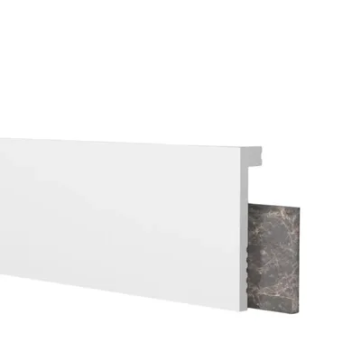 Battiscopa coprimarmo duropolimero bianco 2000x100x22mm