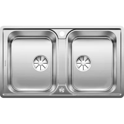 Blanco | Lavello due vasche CLASSIMO 8-IF 1525331 in acciaio inox da 86x50 cm - Sopratop/Filotop