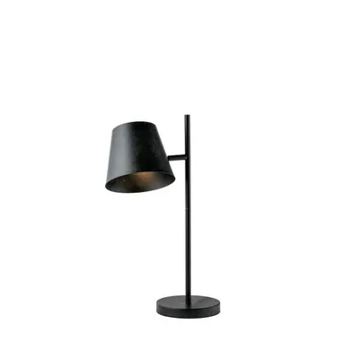 Lampada da tavolo moderna in metallo grezzo grigio, 1 luce E27, 33.5x55cm