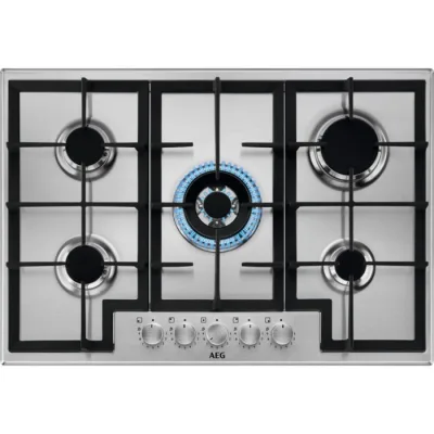 AEG Piano cottura a gas HGB 75420 SM finitura inox da 75 cm