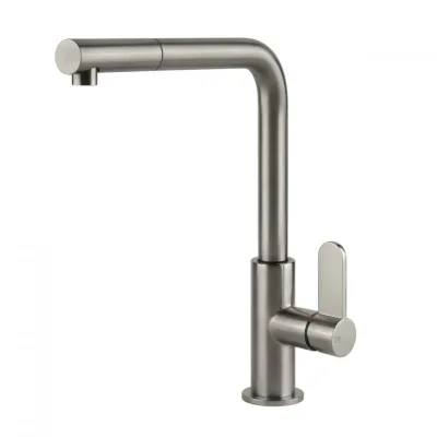 PRONTA CONSEGNA - Gessi Miscelatore monocomando con doccetta estraibile Acciaio Collection 60537 239 finitura Steel Brushed - IN PROMOZIONE FINO AL 5/09