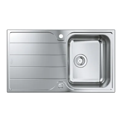 Grohe Lavello una vasca con gocciolatoio reversibile 31571SD1 finitura acciaio inox da 86x50 cm
