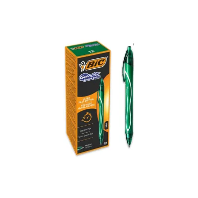 Gel-Ocity Penna gel retrattile ad asciugatura rapida Punta media 0,7 mm Inchiostro gel 964771 VERDE