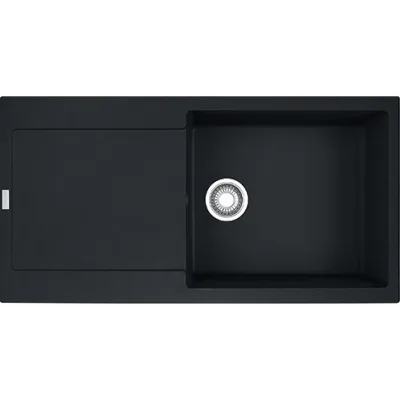 Franke: Lavello una vasca con gocciolatoio Maris MRG 611-L 114.0630.730 finitura fragranite black matt da 97x50 cm