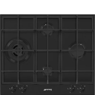 PRONTA CONSEGNA - Smeg S Piano cottura a gas PX364LMB finitura inox nero opaco da 60 cm - PROMOZIONE ATTIVA FINO AL 19/10