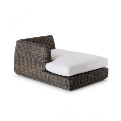 Unopiù Modulo lounge destro AGORÀ in fibra sintetica WaProLace - Con cuscino di seduta