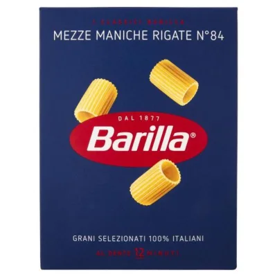 Mezze Maniche Rigate Barilla Pasta di Semola di Grano Duro 500 gr