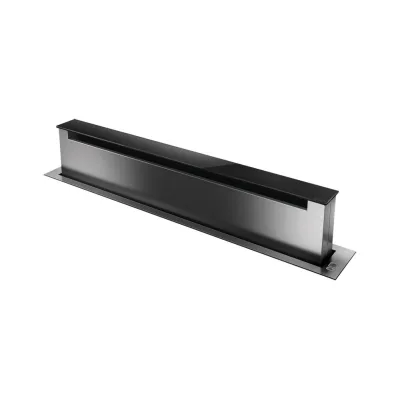 Elica Cappa aspirante downdraft PANDORA GME IX/A/90 PRF0120982 finitura acciaio inox e vetro nero da 90 cm - Con motore esterno