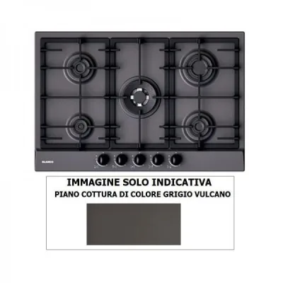 Blanco Piano cottura a gas EXCLUSIVE 7x5-5 1047153 finitura grigio vulcano da 75 cm