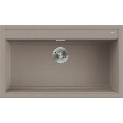 Elleci Lavello una vasca BEST 360 LGB36043 finitura composito G40 nero da 86x51 cm