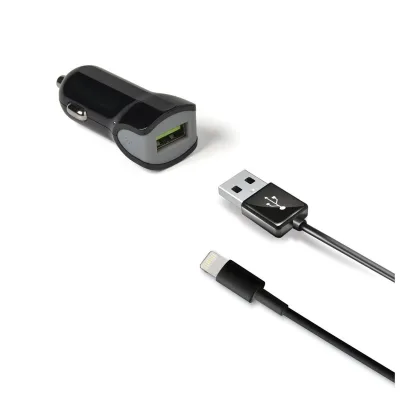 CELLY USB-A CAR CHARGR 12W+LIGHTNING CABL CCUSBLIGHT