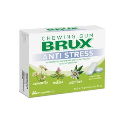 BRUX ANTISTRESS CHEWING GUM 18 GOMME