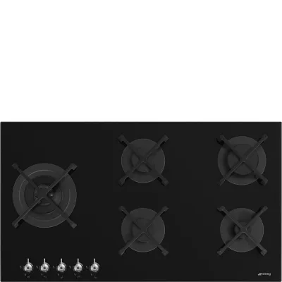 Smeg S Piano cottura a gas PV395LN in vetro nero da 90 cm - IN PROMOZIONE FINO AL 6/07