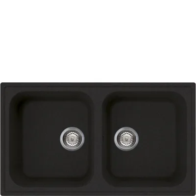 PRONTA CONSEGNA - Smeg Lavello due vasche LZ862A2 finitura antracite da 86 cm
