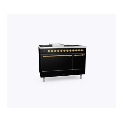 Ilve Cucina P12N da incasso Nostalgie P12FIDQNE3 doppio forno cieco e piano cottura 6 fuochi con fry top e dual e 2 zone indu