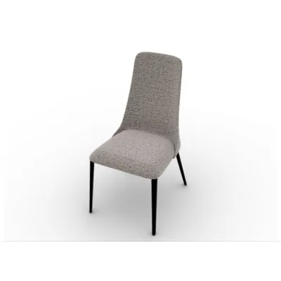 Calligaris OUTLET Sedia Etoile CS1424 con struttura in metallo P15 nero opaco e seduta in tessuto A02 Denver sabbia