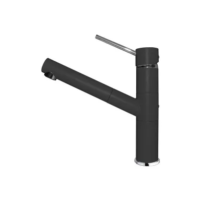 Elleci Miscelatore monocomando con canna girevole e doccetta estraibile RENO MGKREN40 finitura G40 nero