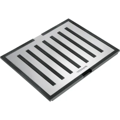 Barazza Tagliere multiuso B_FREE 1TBF finitura inox e HPL nero da 33x41 cm