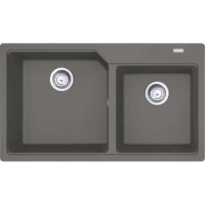 Franke: Lavello due vasche Urban Incasso UBG 620-86 114.0686.773 finitura fragranite stone grey da 86x50 cm