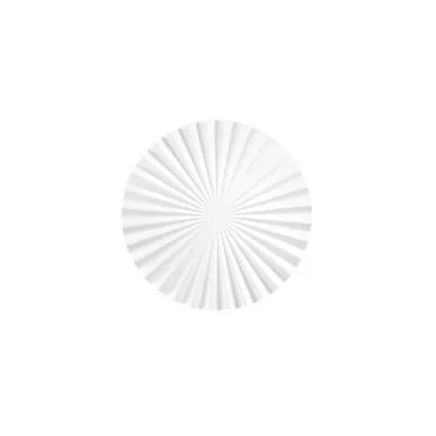 Plafoniera moderna plissettata circolare in metallo bianco, 1 LED 20W, CCT, 50x50cm