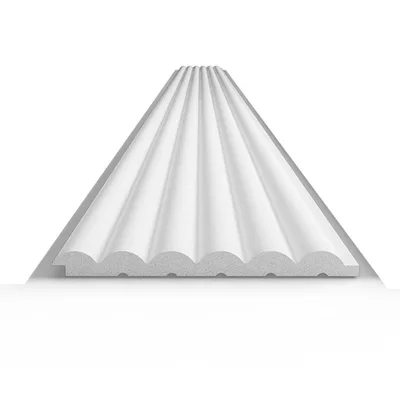 Pannello doga centrale geometrico 3D in duropolimero bianco 2800X143X12mm (minimo 5 pz)